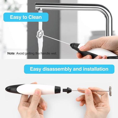 Mafiti Milk Frother coffee Frother Bigger Handle Handheld Electric for Milk Foaming, Latte/Cappuccino Frother Mini Frappe Mixer for Drink, Hot Cho...