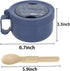 Unbreakable Microwave Soup Mugs with Lids and Handles,Microwave Ramen Bowl with Lid for Soup and Instant Noodles,Oatmeal, Gumbo, Salad,BPA Free (S...