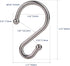 Metal Shower Curtain Hooks?Set of 12 Rings?Rust Resistant S Shaped Hooks Hangers for Shower Curtains, Kitchen Utensils, Clothing, Towels, etc. (Ni...