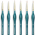 Transon Detail Thin Paint Brush Set 6pcs for Model Minature Craft and Art Painting Green...