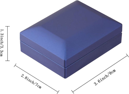 LED Light Pendant Necklace Gift Box, Velvet Jewelry Storage Display Case for Proposal Engagement Wedding Anniversary Birthday Valentine's Day (Blu...