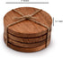Samhita Acacia Wood Round Coasters Protection Tabletop,Countertop and Surfaces from Water Marks or Damage | Home & Office Decor | Housewarming Gif...