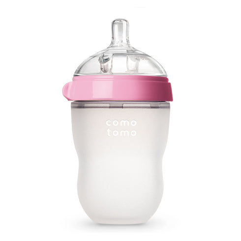 Comotomo Baby Bottle Single Pack, Pink, 8oz...
