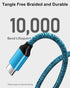 Android Charger Cord, USB-C Fast Charging Cable for Samsung Galaxy S25 S24 S23 Ultra Plus A15 A14 A13 Braided Auto Car Cargador Wire, iPhone 15 Pr...