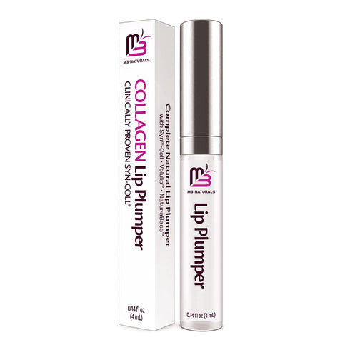 M3 Naturals Collagen Lip Plumper Clinically Proven Natural Lip Enhancer for Fuller Softer Lips Increased Elasticity Reduce Fine Lines Hydrating Pl...