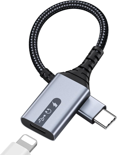 USB C to Lightning Audio and Charge Adapter Cable USB Type C Male to Lightning Female HiFi Audio Headphones 60W Fast Charge & Data Fit with iPhone...