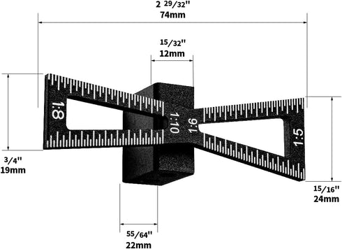 POWERTEC 71515-P2 Dovetail Marker Guide – Woodworking Hand Tool for Precision Cutting and Dovetail Joint Making, 2 PK...