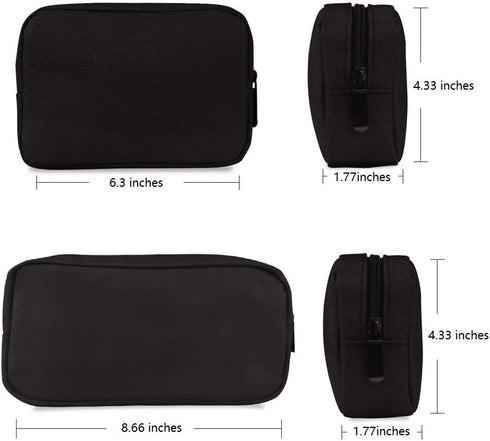 Universal Electronics/Accessories Soft Carrying Case Bag, Durable & Light-Weight,Suitable for Out-Going, Business, Travel and Cosmetics Kit (Small...