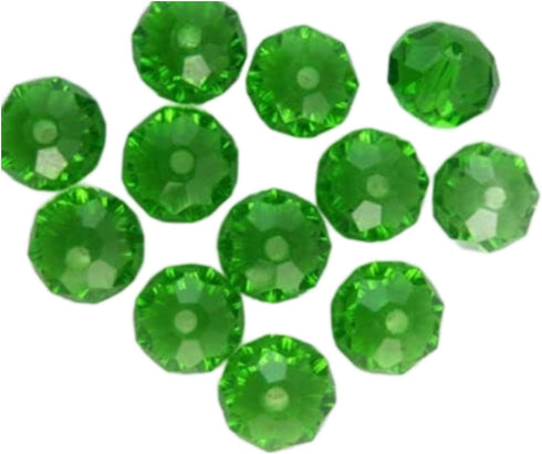 80Pcs 6mm Green Bicone Cryctal Glass Beads Briolette Rondelle Beads Faceted Spacer Beads for Jewelry Bracelet Making Beading Supplies Beads and Be...