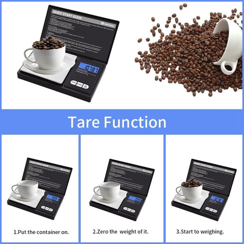 Gram Scale,200 gx0.01 g(7.05 oz x 0.001 oz) Digital Pocket Scale,Electronic Smart Weigh Scale,Portable Small Jewelry Scale Grams and Ounces,Mini S...