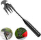 Weeding Artifact Uprooting Weeding Tool, Manganese Steel Forged Weed Puller 4 Teeth Dual Purpose Weeder, Multifunctional Hand Weeder Tool, for Eas...