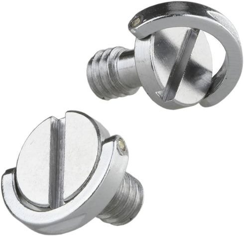 Haoge 1/4"-20 D-Ring Stainless Steel Mounting Fixing Screw for Camera Tripod Monopod Quick Release Plate (Pack of 2)...