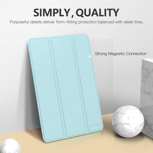 MoKo Case Fit New iPad Mini 5 2019/Mini 4 2015 (5th/4th Generation 7.9 inch), Slim Lightweight Smart Shell Stand Cover with Translucent Frosted Ba...