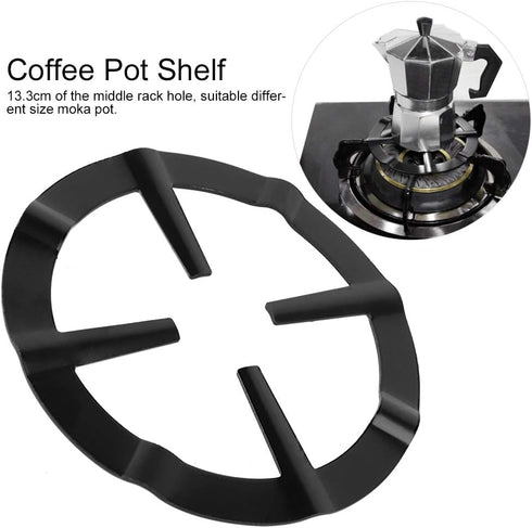 Gas Reducer, Gas Stove Grates Stainless Iron Pot Holder Stand Wok Adapter for Espresso Maker, 5.2 x 5.2 x 0.1in Black...