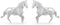 Boma Jewelry Sterling Silver Origami Horse Stud Earrings...