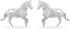 Boma Jewelry Sterling Silver Origami Horse Stud Earrings...