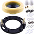 Toilet Flange with Wax Ring for Toilets Replacement Kit Includes Bolts PVC Toilet Flange Repair Kit for 3" or 4" Pipes, Fit Toilet Install & Repai...