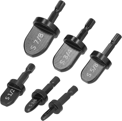 6PCs Swaging Tool Drill Bit Set Copper Aluminum Pipes Expansion Tube Expander Drill Bit Air Conditioner Maintenance HVAC Tools(Hex Shank)...