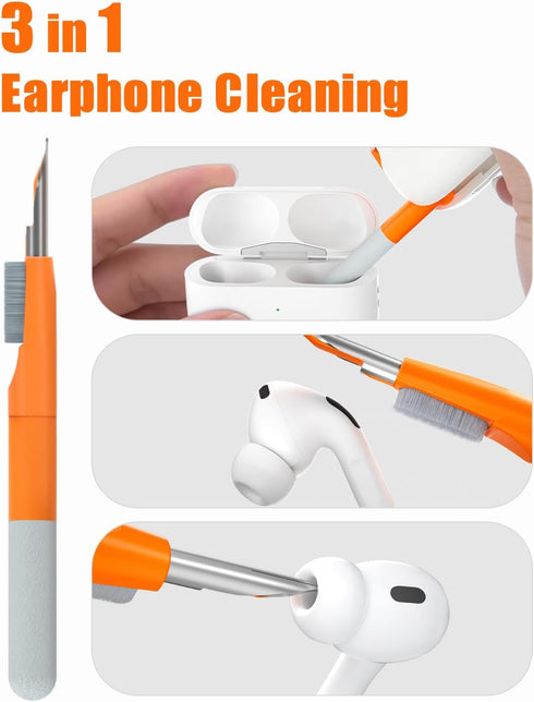 Keyboard Cleaner, 12-in-1 Phone Cleaning kit, Electronics Cleaning Brush Tool for Computer, PC Monitor,TV Camera Lens with 3ml Spray Cleaning Bott...