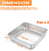 TeamFar 6 Inch Square Cake Pan, Stainless Steel Square Baking Pan for Lasagna Cake Brownie, Healthy & Heavy Duty, Dishwasher Safe & Easy Clean, Br...