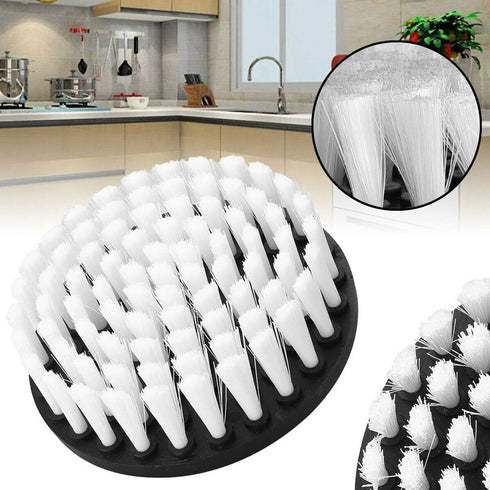 1Pcs 5" White Drill Brush Attachment for Cleaning Carpet Leather and Upholstery Kit...
