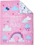 Funhouse Let's Chase Rainbows 4 Piece Toddler Bedding Set – Includes Comforter, Sheet Set – Fitted + Top Sheet + Reversible Pillowcase for Girls B...