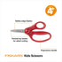 Fiskars 5" Pointed-Tip Scissors for Kids 4-7 (3-Pack) - Scissors for School or Crafting - Back to School Supplies - Red, Blue, Turquoise...