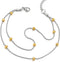 COOLSTEELANDBEYOND Stainless Steel Two-row Doubel Chain Anklet Bracelet with Charms of Balls Gold and Silver...
