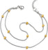 COOLSTEELANDBEYOND Stainless Steel Two-row Doubel Chain Anklet Bracelet with Charms of Balls Gold and Silver...