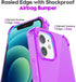 for iPhone 12 Mini Case Clear, Neon Bright Vibrant Color, Transparent Jelly Protective Silicone Phone Case Design for Women Girly Cute, Thin Slim ...