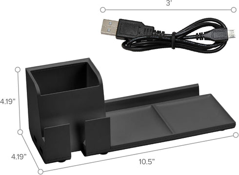 Bostitch Office Konnect Charging Station Desk Organizer Base, USB Phone Stand Compatible with Cell Phones & Tablets, Black...