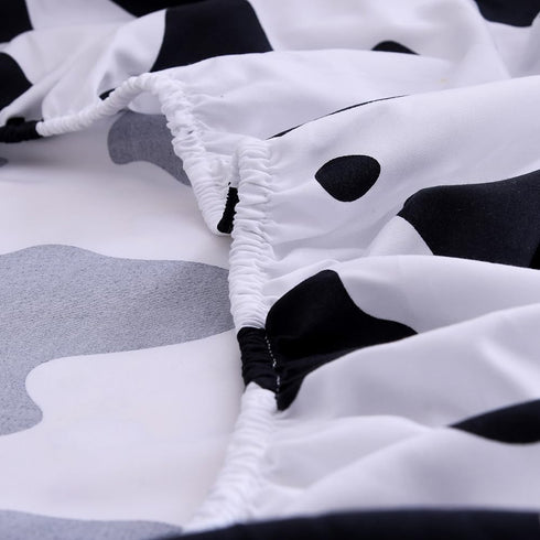 Soft Skin-friendly Printed Crib Sheet for Boys Girls,2 Pack Crib Mattress Sheet or Toddler Bed Sheet, Baby Fitted Crib Sheet (White Cow)...
