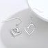 Open Heart Dangle Drop Earrings for Women Sterling Silver Twisted Forever Love Heart White Gold Plated Hook Earrings for Mother’s Day Birthday Gif...