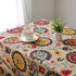 Aothpher Modern Boho Floral Jacquard Washable Tablecloths with Lace for Dining Table, 54x70 Inches...