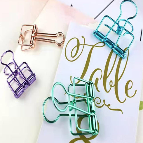20PCS Binder Clips, Medium Metal Binder Clips Bronze Binder Clips, Paper Clamps for Office Supplies School Personal Document Organizing...