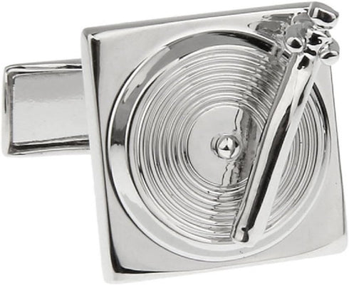 Turntable Record Player DJ Music Pair Cufflinks in a Presentation Gift Box & Polishing Cloth...