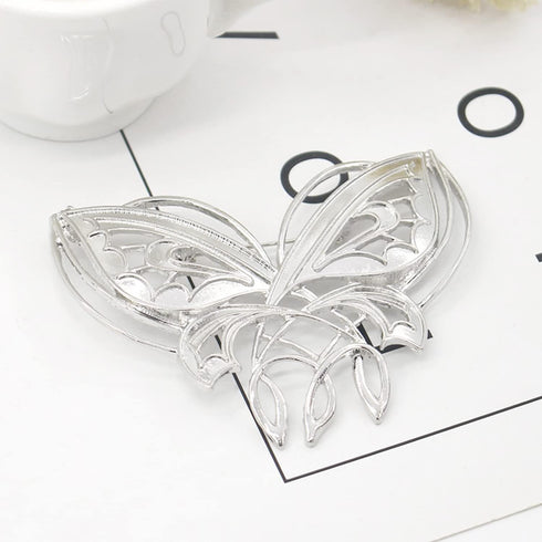 3pcs Arwen Evening Star Butterfly Brooch Lord of The Ring Hobbit Necklace Vintage Green Leaf Elven Pin Brooch Pendant Chain Necklace...