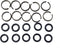 10 Sets 1/2" Impact Wrench Socket Retainer Retaining Ring with O-Ring,Impact Wrench Tool Accessories...
