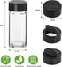 12 Pack Glass Spice Jars with Labels, 4oz Spices Containers Spice Jars with Black Shaker Lids, Empty Containers for Spice, Silicone Funnel and Pen...