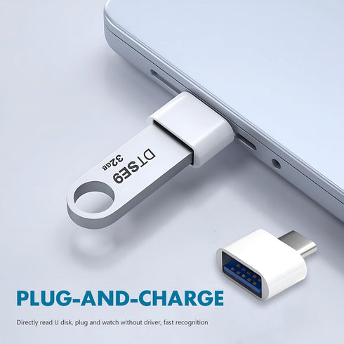10 Pack USB to USB-C Adapter, USB Type-C Male to USB A Female for USB Micro-B Devices, Flash Drive, Mouse, Keyboard, Game Controller...
