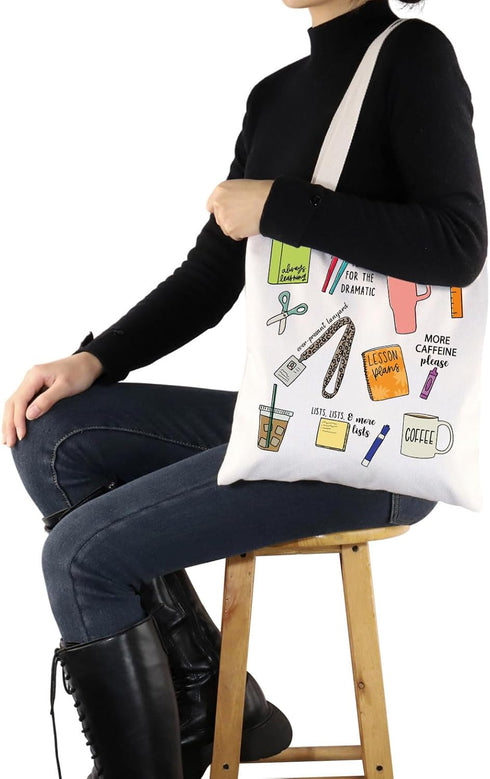 G2TUP Teacher Gift Teacher Tote Bag Teacher Life Handbag Teacher Appreciation Gift End of Year Teacher Gift...
