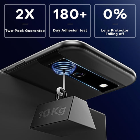 TAURI 2 Pack Screen Protector for Google Pixel 8a + 2 Pack Camera Lens Protector, 9H Hardness Tempered Glass with Installation Frame [Anti Scratch...
