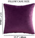 Throw Pillow Cover Velvet Purple - 18 x 18 Inch Pillow Cushion Cover - Set of 2 Square Eggplant Cushion Case, Gift for Sofa, Chair, bedroom and No...