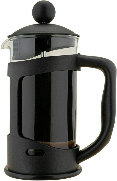 Classic Continental 350ml Black Cafetière – Premium Manual 3 Cup French Press Coffee Maker with Toughened Shockproof Glass Pot and Plunger Filter ...