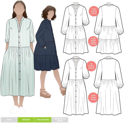 Style Arc Sewing Pattern - Emerson Woven Dress (Sizes 10-22)...