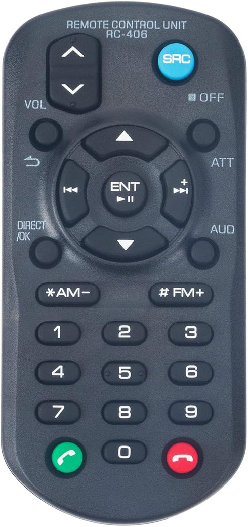 RC-406 Replacement Remote Commander fit for Kenwood CD Receiver DPX503BT KMM-BT328 DPX524BT KMM-BT228U DPX504BT DPX593BT KDC-BT360U KMM-BT328U DPX...