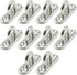 10Pcs M5 Eye Plate, Marine Oval Buckle Fixed Plate Seat Rope Pull Ring Oval Door Buckle 304 Stainless Steel 1.8 Inch Length...