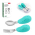 Baby Fork and Spoon Set with Carry Case Baby Training Utensils Self Feeding Toddler Silverware Silicone and Stainless Steel Kids and Toddler Utens...