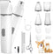 Dog Grooming Kit Clippers with Nail Grinder ONLY for Small Dogs Cats, 4 in 1 Low Noise Cordless Electric Paw Trimmer, Scissor Comb Bundle, Hair Cl...