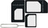 New Nano and Micro Sim Adapter with Eject Pin Needle - 10 Pack...